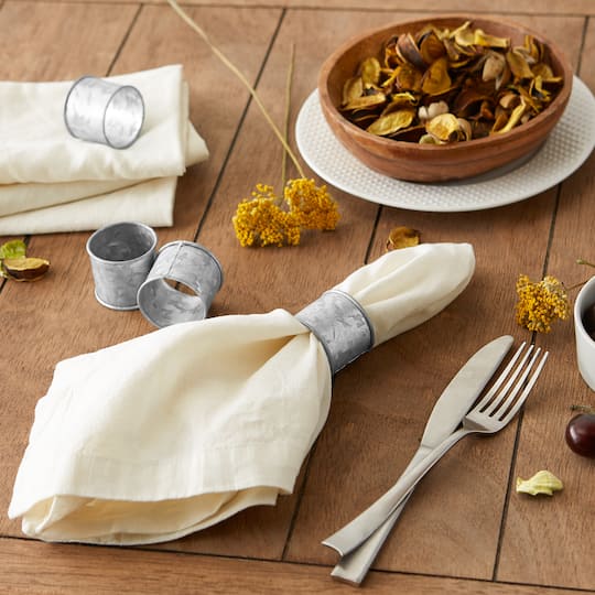 DII® Galvanized Band Napkin Rings, Michaels